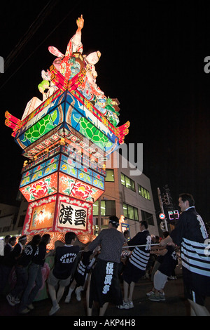 Tachi-nebuta festival goshogawara japan aomori prefecture floats summer ornate traditional tradition Stock Photo