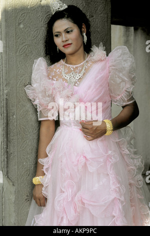 Cambodia Angkor Angkor Wat wedding party bride Stock Photo