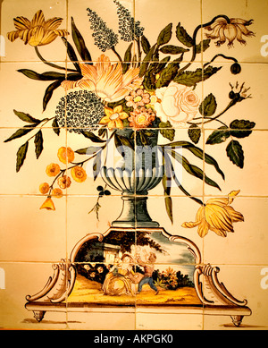 Fries Museum Leeuwarden Netherlands Friesland  Fryslan  Flower Vase Makkum 1785  Royal Tichelaar Stock Photo
