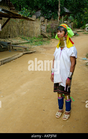 Long Necked Karen or Pa Dong tribe is a hill tribe living deep inside Myanmar border with thailand s Ban Nam Phiang Din Women of Stock Photo