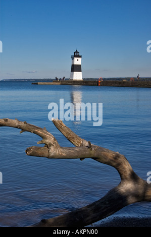 Erie Pierhead Lighthouse Lake Erie Presque Isle State Park Erie Pennsylvania Stock Photo