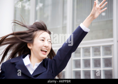 Girls' high school student Stock Photo