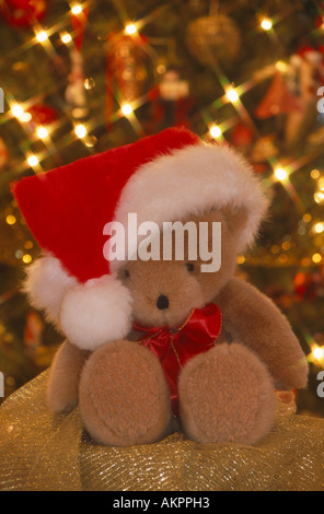 Christmas Teddy Stock Photo