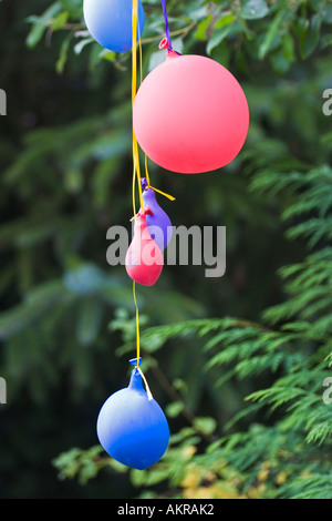 Deflated party baloons balloons Stock Photo