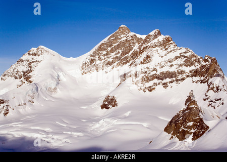 Sphinx Observatory Jungfraujoch Top of Europe Aletsch Glacier Grindelwald Bernese Oberland highlands Switzerland Stock Photo