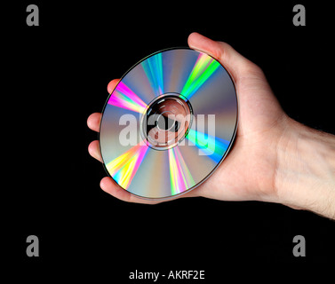 hand holding cd rom Stock Photo