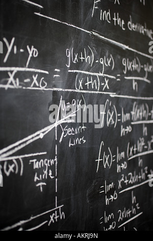 Calculus on blackboard Stock Photo