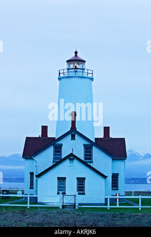 New Dungeness Lighthouse, Sequim, Washington, USA Stock Photo