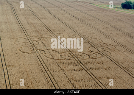 Crop circles in Wiltshire South West England Stock Photo