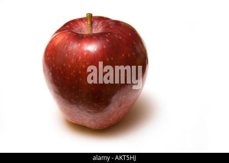 Red delicious apple isolated on a white studio background. Stock Photo