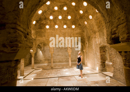 Granada Granada Province Spain The steam room of the eleventh century Arab Baths Stock Photo