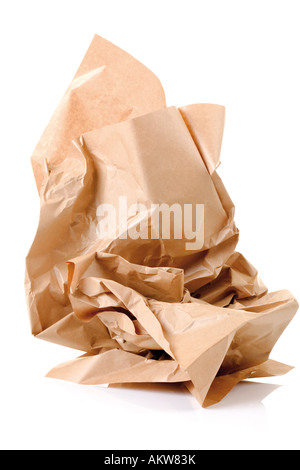 Crumpled paper, close-up Stock Photo
