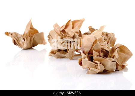 Crumpled paper, close-up Stock Photo
