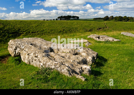 Arbor Low an ancient neolithic stone circle near Youlgreave in the Peak District National Park Derbyshire England UK Stock Photo