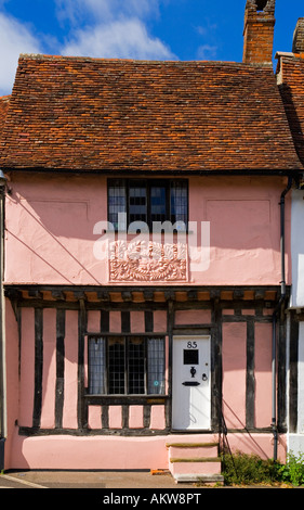 Half timbered traditional buildings in historic Lavenham Village Suffolk England UK with typical vernacular architecture Stock Photo