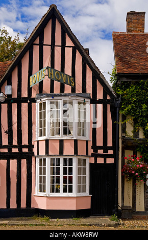 Half timbered traditional buildings in historic Lavenham Village Suffolk England UK with typical vernacular architecture Stock Photo