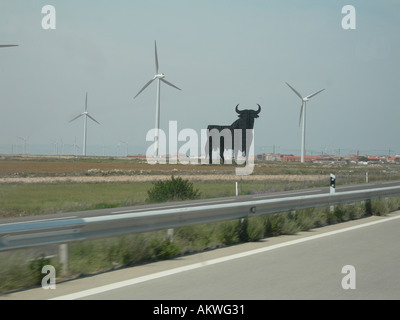 industrial landscape spain bull Stock Photo