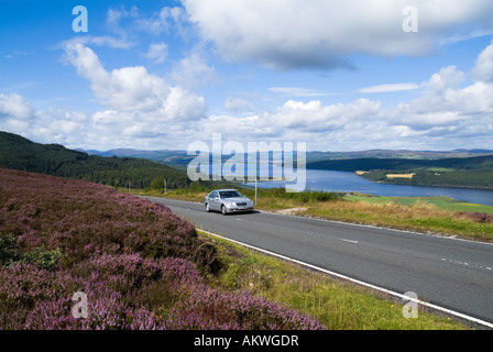 dh Struie Hill STRUIE ROSS CROMARTY Car driving scotland scottish country road highlands drive scenic summer uk touring view holiday countryside B9176 Stock Photo