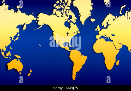 world earth globe planet view from space photo illustration  australia asia japan  china  russia africa north south america Stock Photo