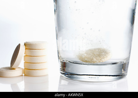 Fizzy tablets, close-up Stock Photo