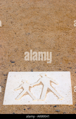 Pedestrian protected way paint on the street in france Stock Photo