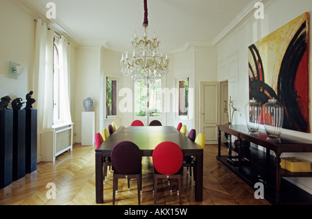 France, Nord, Lille, livingroom of the La Maison Caree design bed & breakfast Stock Photo