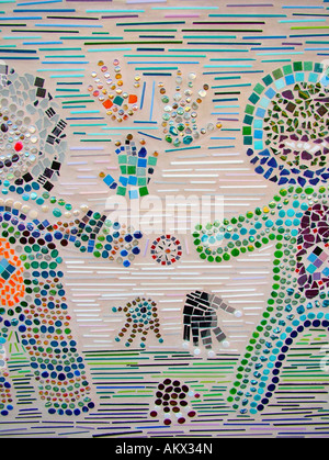 Glass mosaic at the Museum of Glass in Tacoma, Washington, United States, North America Stock Photo