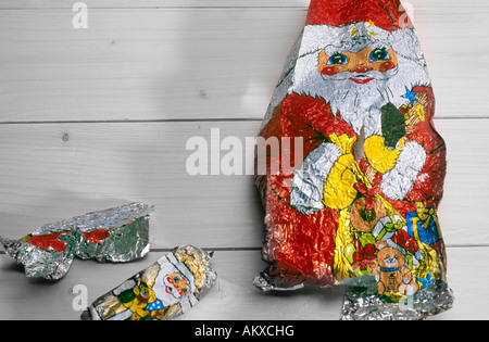 Old Santa Claus chocolate Stock Photo