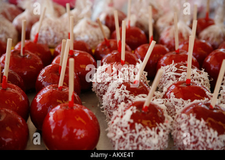 Glazed apples Stock Photo