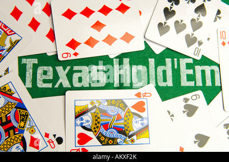 Texas Hold'em Poker Game Stock Photo