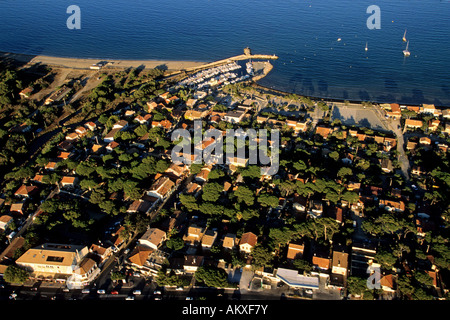 France, Var, Presqu' île de Giens, La Capte (aerial view) Stock Photo