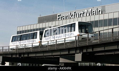 The Sky-train.Shuttle service on the Frankfurt airport, Frankfurt, Hesse, Germany. Stock Photo