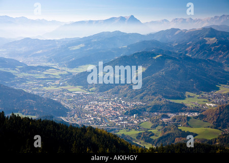 Look about the Mura valley Styria Austria Stock Photo