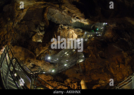 Stalactite cave, Grotta di Su Mannau, Parco Culturale Guiseppe Dessi, Fluminimaggiore, Sardinia, Italy Stock Photo