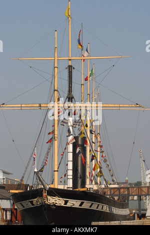 Bristol England the SS Great Britian metal steam ship designed by Isambard Kingdom Brunel in Bristol harbour summer 2006 Stock Photo