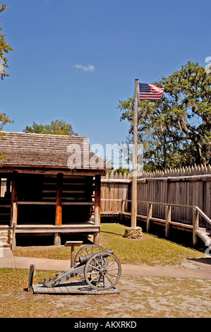 Orlando Florida Fort Christmas seminole indian war recreation Stock Photo