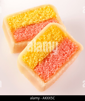 BATTENBERG CAKE SLICES Stock Photo