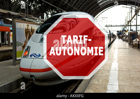 Receive or cut tariff autonomy at the Deutsche Bahn Stock Photo