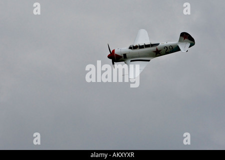 YAK-11, Europe's big vintage aeroplane meeting on the Hahnweide, Kirchheim-Teck, Baden Wuerttemberg, Germany Stock Photo
