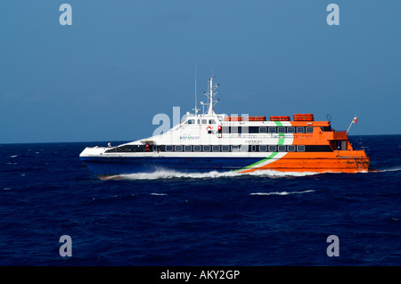 High speed ferry between Cozumel and the mainland of Mexico, Cancun, Yucatan Peninsular, Mexico Stock Photo