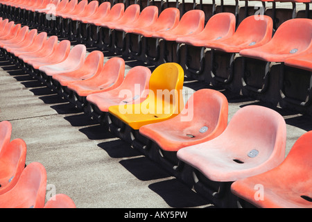 Empty Stadium Seats Stock Photo