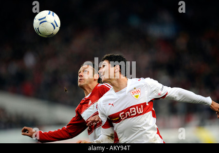 Martin DEMICHELIS FC Bayern Muenchen vs. Mario GOMEZ VfB Stuttgart Stock Photo