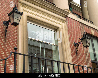 The entrance to the Department of Chemistry and Chemical Biology at Harvard University, Cambridge Massachusetts USA Stock Photo