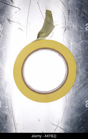 Coil of sticky tape, close-up Stock Photo