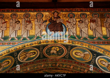 Mosaic in the Euphrasian Basilica, Porec, Croatia, Europe Stock Photo