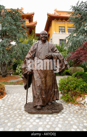 Statue of Venerable Master Hsing Yun, founder of Fo Guang Shan and Buddhas Light International,at Nan Tien Temple,Berkeley NSW