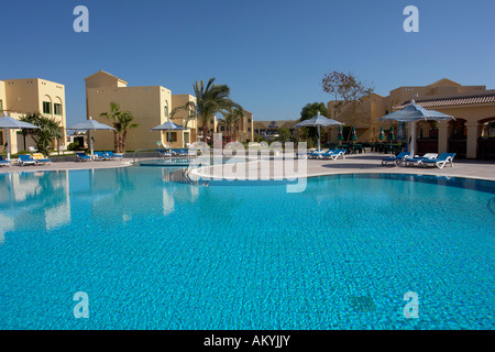 Bathing resort Hurghada at the Red Sea. Hilton Long Beach Resort, Hurghada, Egypt Stock Photo