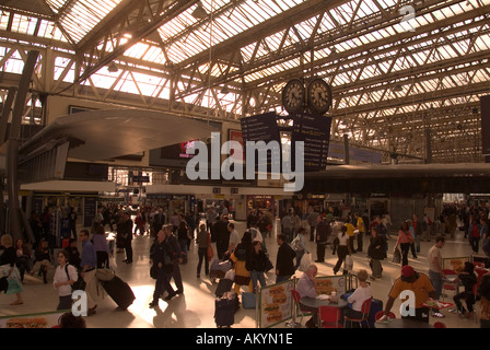 General view of Waterloo train station London UK Stock Photo