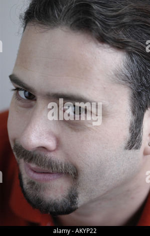 A portrait of a friendly bearded man. Stock Photo
