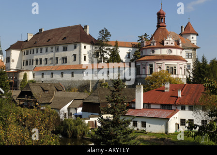 Historic old town of Jindrichuv Hradec, Neuhaus, south Bohemia, Czech Republic Stock Photo